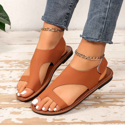 Women's Cross-strap Flat Sandals Retro Style Broadband