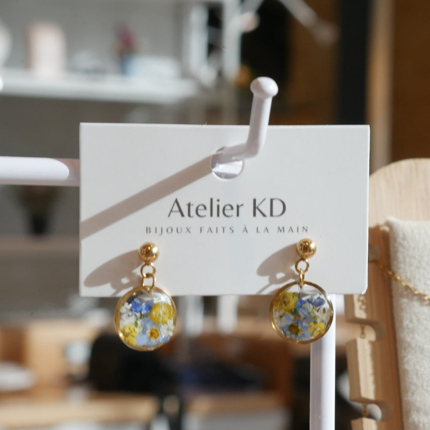 Boucles d’oreilles bouquet - petits ronds