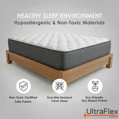 UltraFlex® STELLAR Medium Firm – Premium Orthopedic Mattress with Cooling Gel, High-Density Soy Foam & Quilted Top | Made in Canada