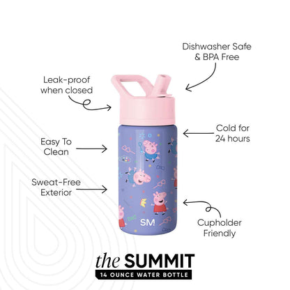 Simple Modern Peppa Pig Kids Water Bottle & Toddler Cup | 14oz 🍁 All In One Marketplace Canada