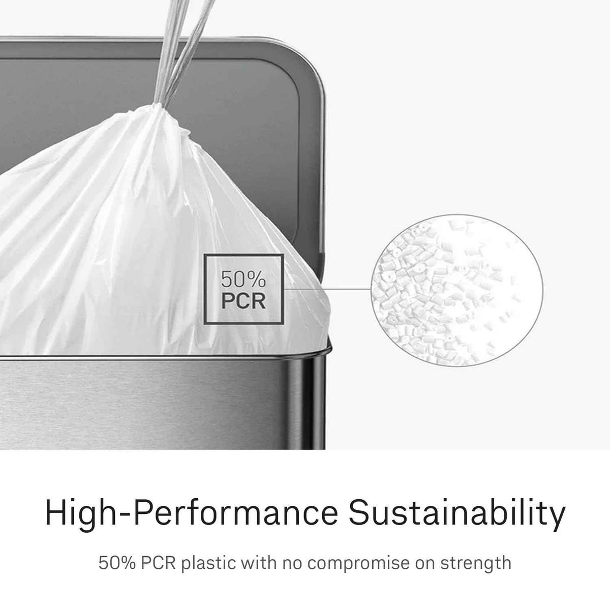 simplehuman Code B 90 Count, Dispenser Pack Custom Fit Liners, Drawstring Trash Bags, 6L / 1.6 Gallons, White 🍁 All In One Marketplace Canada