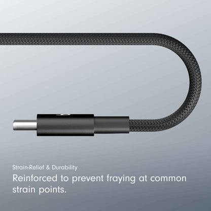 Beats USB-C to USB-C Woven Cable Fast Charging Durable/Tangle-Free Compatible Charger for Apple & Android Devices (1.5 m) - Bolt Black 🍁 All In One Marketplace Canada