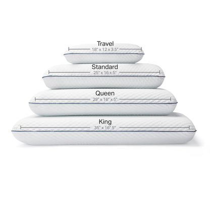 WEEKENDER Ventilated Gel Memory Foam Pillow - Washable Cover , White, Standard (Pack of 1) 🍁 All In One Marketplace Canada