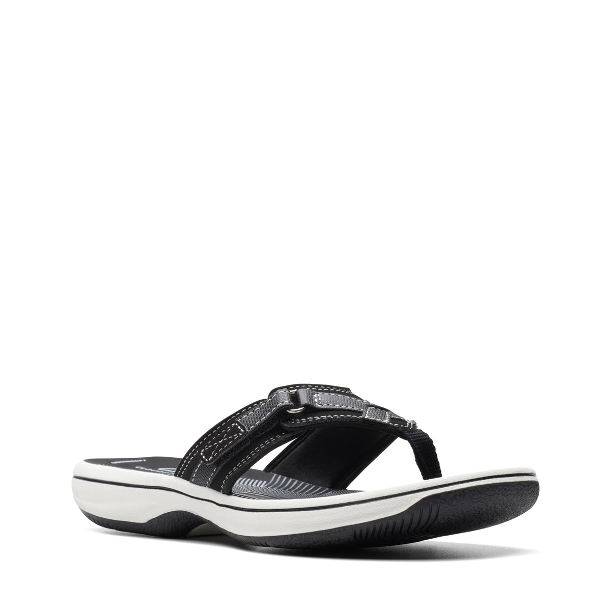 Clarks womens BREEZE SEA Flip Flops, Black, 8 US 🍁 All In One Marketplace Canada