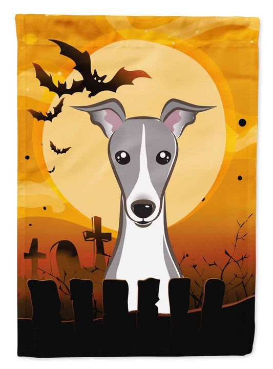 Caroline's Treasures BB1794CHF Halloween Italian Greyhound House Flag Large Porch Sleeve Pole Decorative Outside Yard Banner Artwork Wall Hanging, Polyester, House Size, Multicolor