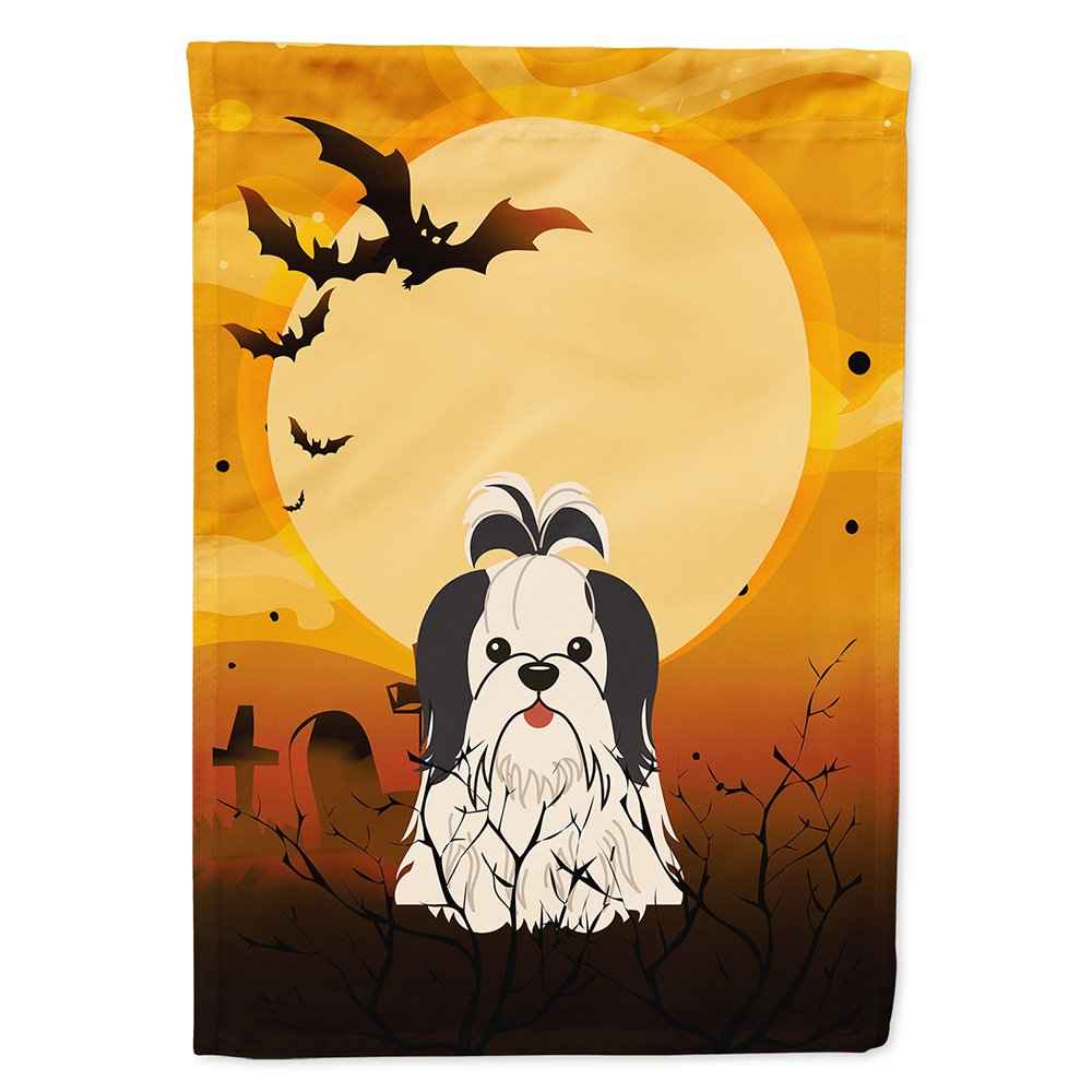 Caroline's Treasures BB4354CHF Halloween Shih Tzu Black White Flag Canvas House Size, Large, Multicolor
