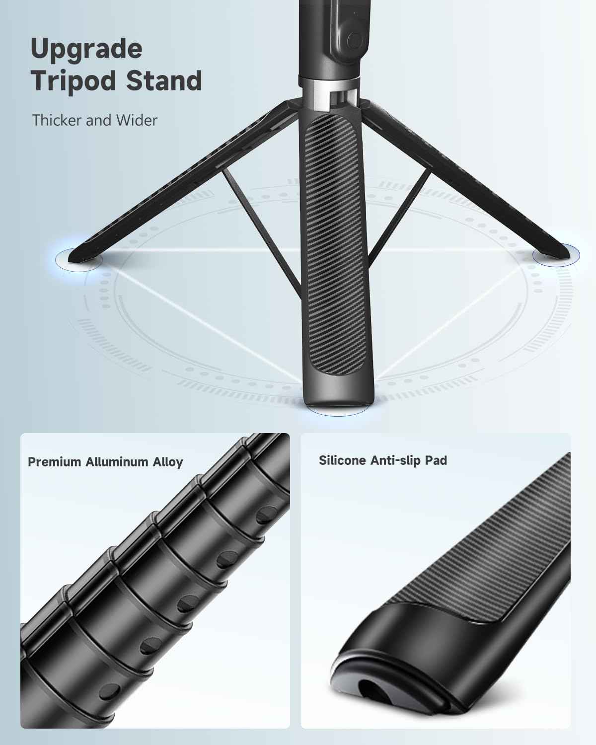 RISEOFLE 71” Phone Tripod & Selfie Stick, Portable All in One Extendable Cell Phone Tripod Stand, with Wireless Remote Control for iPhone/Samsung/Android/Camera 🍁 All In One Marketplace Canada