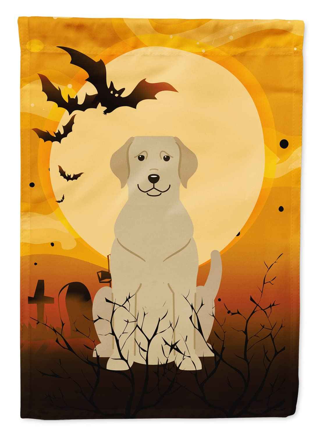 Caroline's Treasures BB4321CHF Halloween Yellow Labrador Flag Canvas House Size, Large, Multicolor