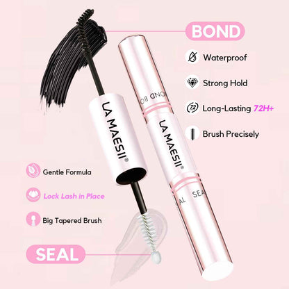 LA MAESII Lash Bond and Seal Waterproof Lash Remover Lash Cluster Glue for Eyelash Clusters DIY Lash Extension Kit at Home Pack 2 🍁 All In One Marketplace Canada