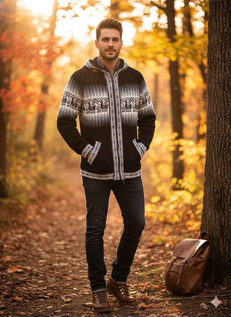 Unisex Alpaca Black Sweater