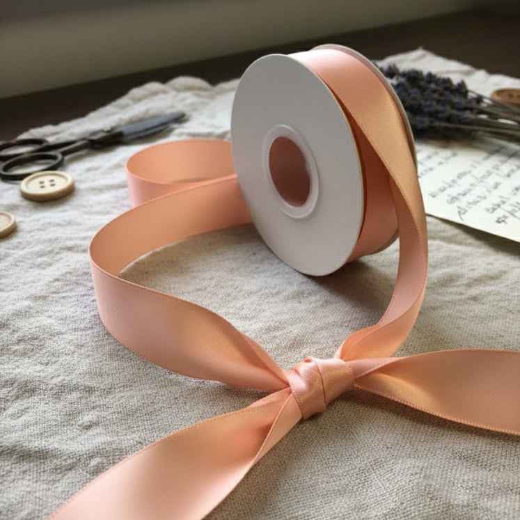 30 Meter Double Face Peach  #720 Ribbon Roll