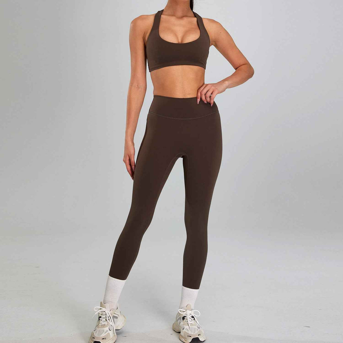 Women’s High-Waisted Sports Set – Slim-Fit Outdoor Running & High-Intensity Workout Activewear