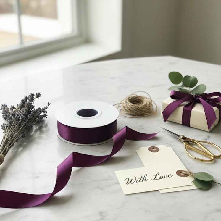30 Meter Double Face Purple #793 Ribbon Roll