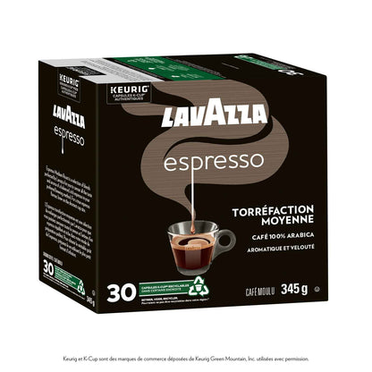 Lavazza Espresso Medium Roast K-Cup Coffee Pods, 30 Count For Keurig Coffee Makers 🍁 All In One Marketplace Canada