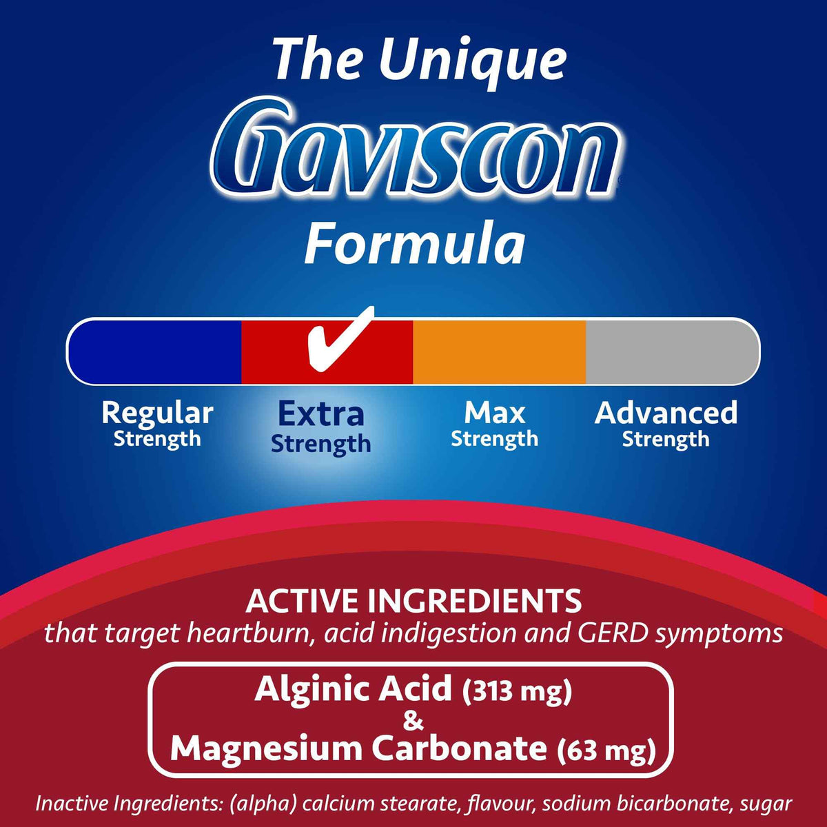 Gaviscon Extra Strength Tablets - 120 Count - Chewable Foaming Antacid Tablets for Day and Night Heartburn Relief, Acid Reflux and GERD Relief, Fruit Blend - Free of Aluminum, Lactose and Gluten 🍁 All In One Marketplace Canada