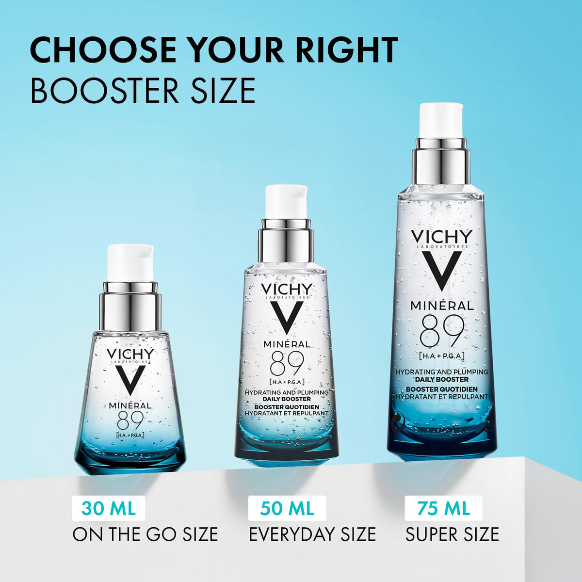 Vichy Hydrating Hyaluronic Acid Serum, Mineral 89 Daily Face Serum Skin Booster with Natural Origin Hyaluronic Acid, Hydrates and Strengthens Sensitive Skin, Recommended by Dermatologists 🍁 All In One Marketplace Canada