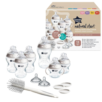Tommee Tippee Natural Start Baby Bottle Set, Breast-Like Nipples, 0m+ 🍁 All In One Marketplace Canada