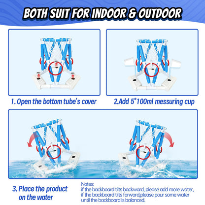 Pool Basketball Hoop Toys, Inflatable Water Basketball Game Pool, Pool Floaties Basketball Hoop Toy Outdoor Toys for Kids Boys Aged 4-18 and Adults (L) 🍁 All In One Marketplace Canada