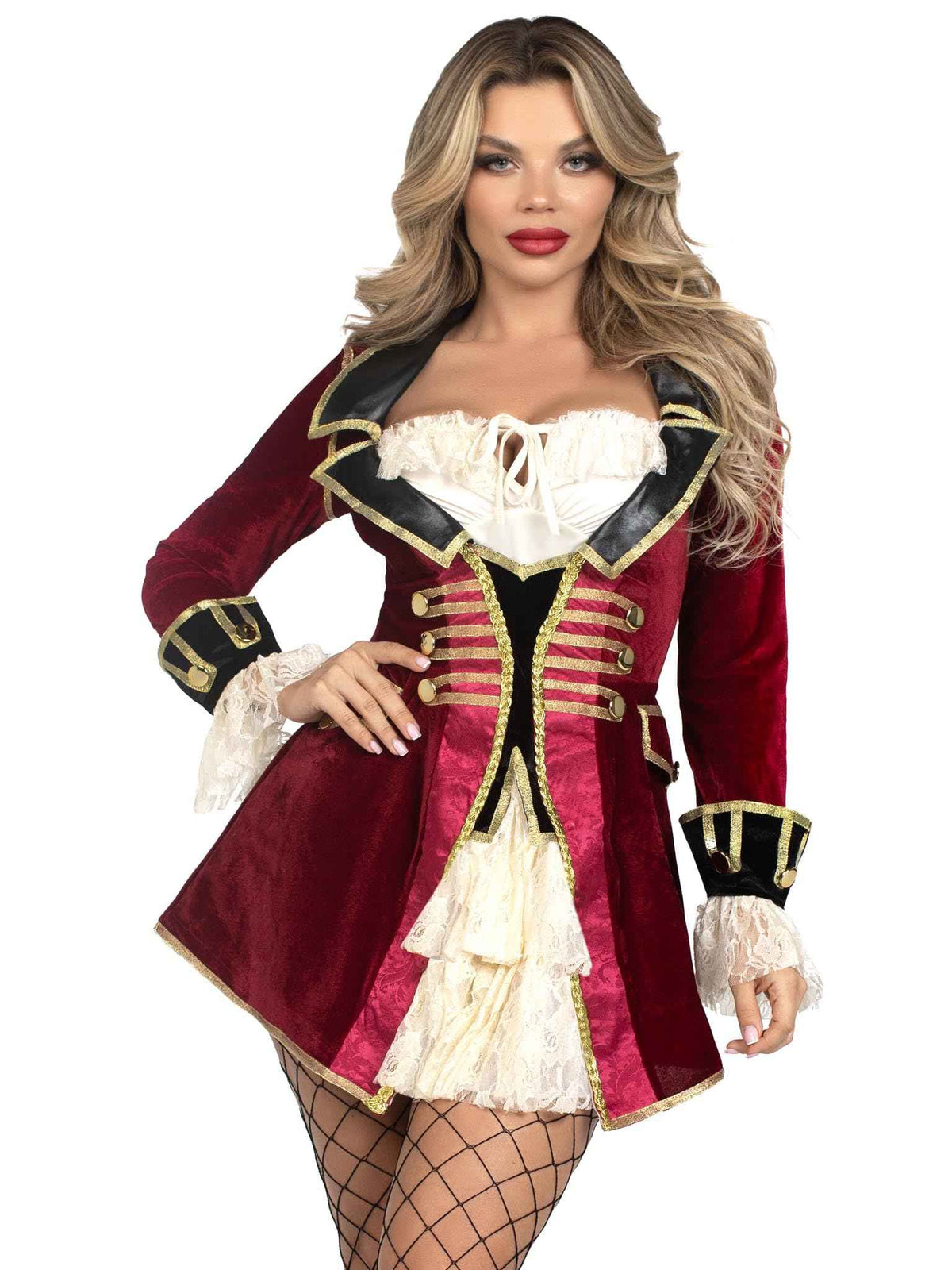 Leg Avenue womens Captivating Captain Halloween Pirate Costume, Multicolor, X-Large