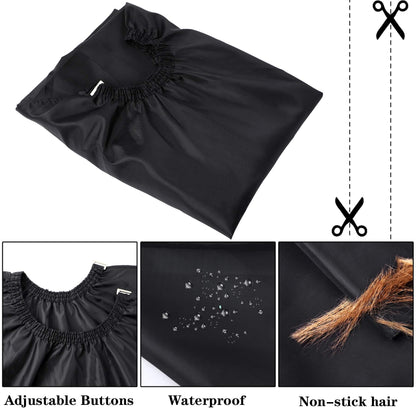 Professional Hair Cutting Cape with Neck Duster Brush, Salon Barber Cape, Hair Cutting Accessories (Solid color) 🍁 All In One Marketplace Canada