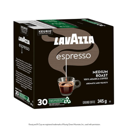 Lavazza Espresso Medium Roast K-Cup Coffee Pods, 30 Count For Keurig Coffee Makers 🍁 All In One Marketplace Canada