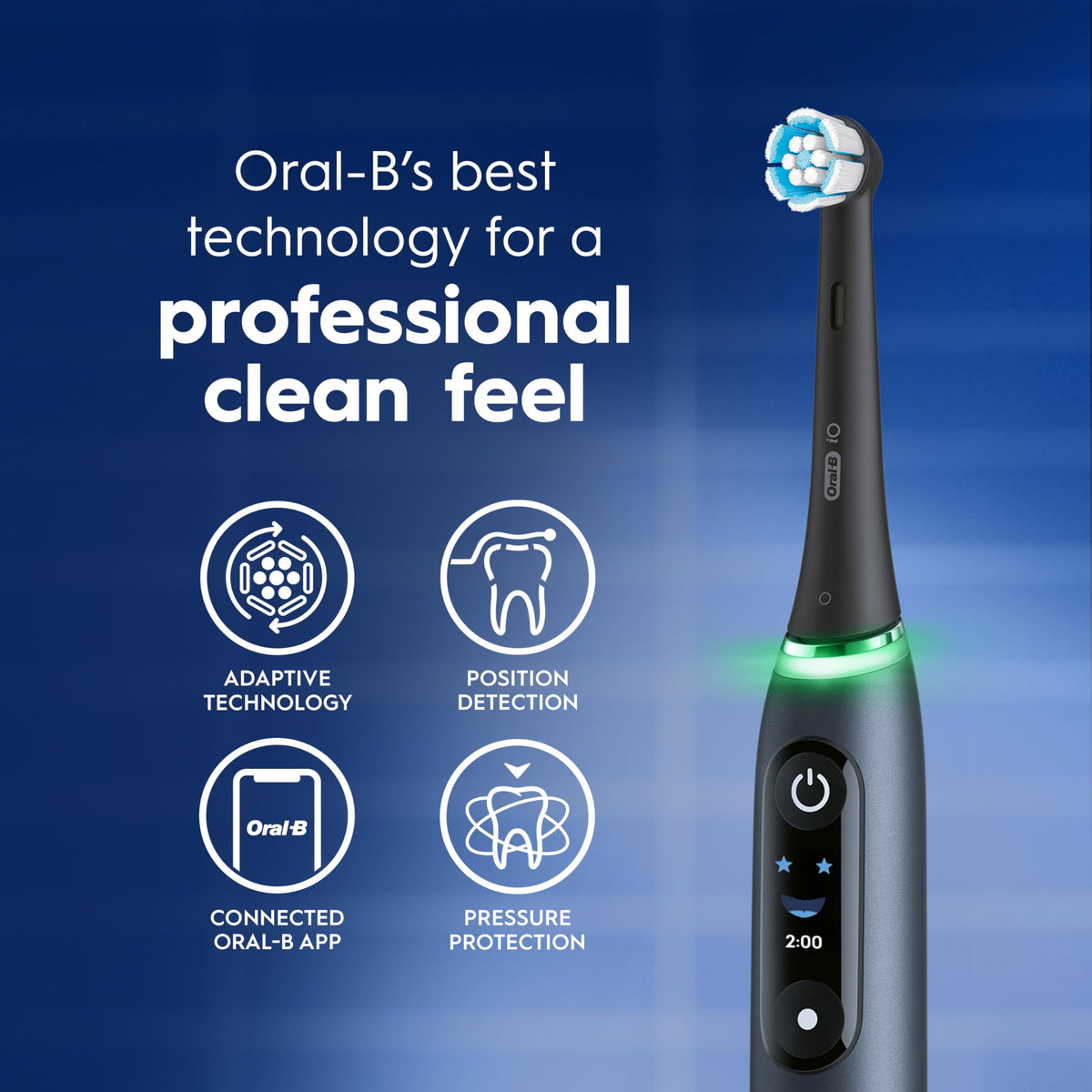 Oral-B iO9 Electric Toothbrush, for the Ultimate Professional Clean Feel, Aquamarine, Rechargeable Electric Toothbrushes, iO Series 9 with 1 Power Toothbrush, 4 Brush Heads, and 1 Charging Travel Case 🍁 All In One Marketplace Canada