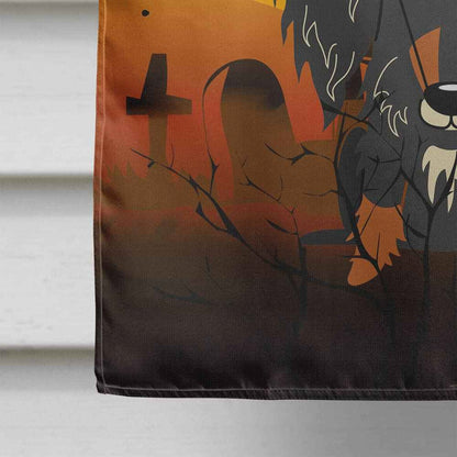 Caroline's Treasures BB4394CHF Halloween Wire Haired Dachshund Dapple Canvas House Flag, Large, Multicolor