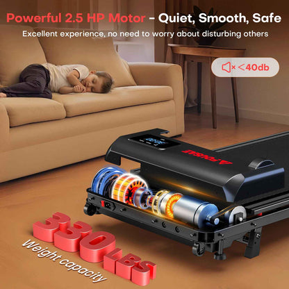 Walking Pad, FOUSAE 3 in 1 Max 6.2 MPH Treadmill for Home with Double Frame 330 LB Weight Capacity, Powerful 2.5 HP Wider Belt Walking Pad with 9% Incline, 12 HIIT Programes, Magnetic Remote Control 🍁 All In One Marketplace Canada