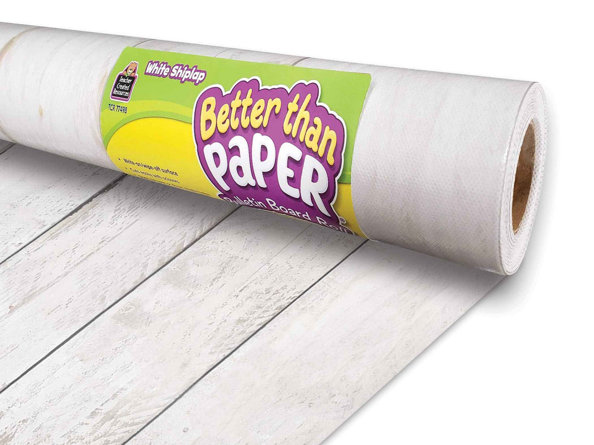 Teacher Created Resources White Shiplap Better Than Paper Bulletin Board Roll (TCR7777498) 🍁 All In One Marketplace Canada