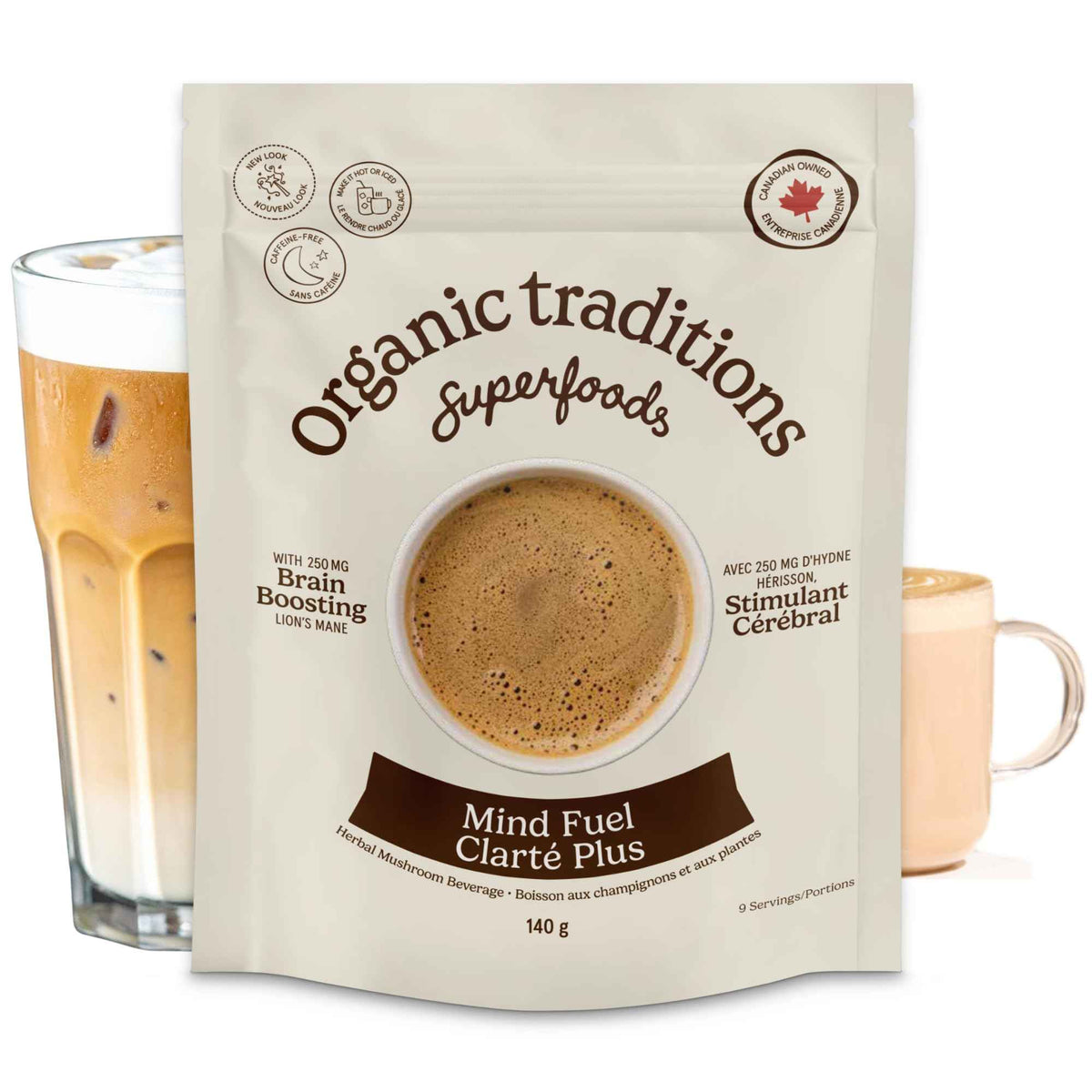 Organic Traditions Mind Fue Mushroom Coffee Alternative, Instant Blend, 5oz 🍁 All In One Marketplace Canada