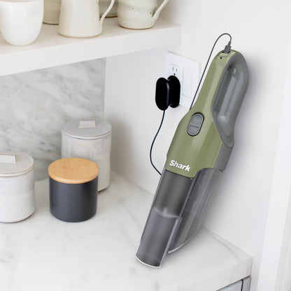 Shark Cyclone Handheld Vacuum - HyperVelocity Suction, Lightweight 1.6 lbs, XL Dust Cup, USB Charging, 8" Crevice Tool, Washable Filter, Green/Grey CH700C (Canadian Version) 🍁 All In One Marketplace Canada