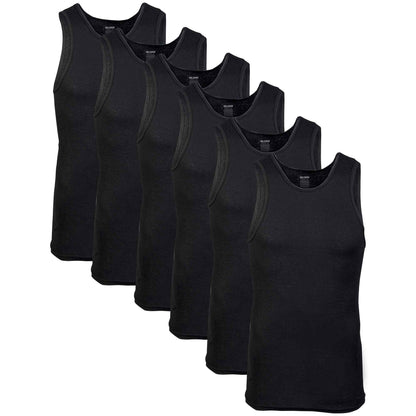 Gildan Men's A-Shirts Tanks Multipack, Black (6 Pack), XX-Large 🍁 All In One Marketplace Canada
