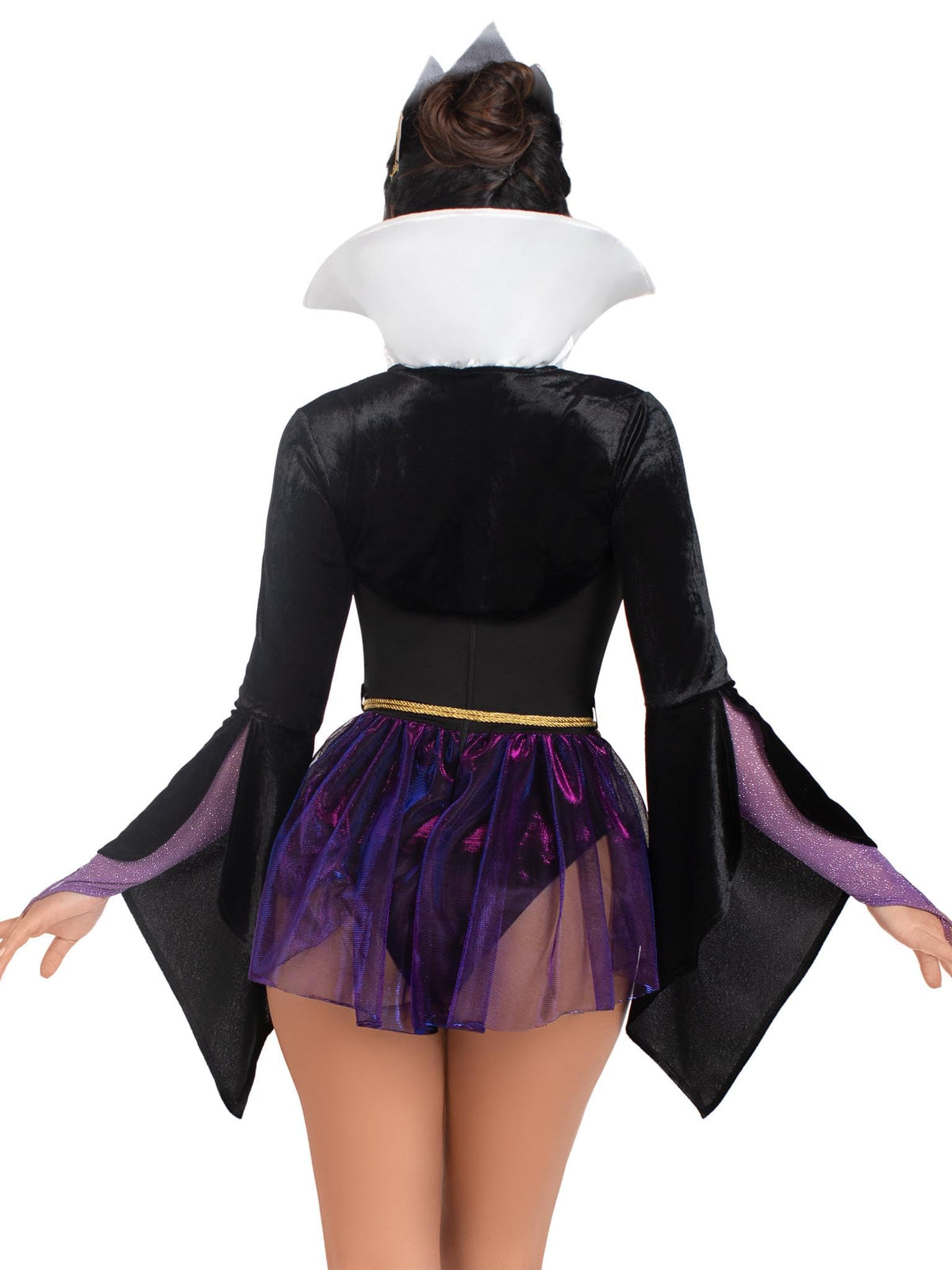 Leg Avenue Womens 4 Pc Poison Apple Queen Halloween Costume for Women, Black/Purple, Large