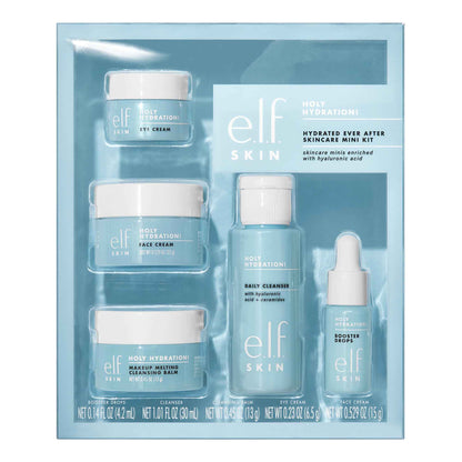e.l.f. SKIN Holy Hydration! Hydrated Ever After Skincare Mini Kit, Cleanser, Makeup Remover, Moisturizer & Eye Cream For Hydrating Skin, Airplane-Friendly Sizes 🍁 All In One Marketplace Canada