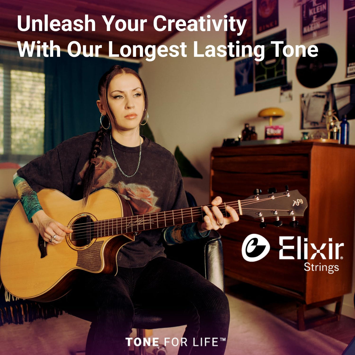 Elixir 80/20 Bronze Acoustic Guitar Strings with Nanoweb Coating - Custom Light 11-52 🍁 All In One Marketplace Canada