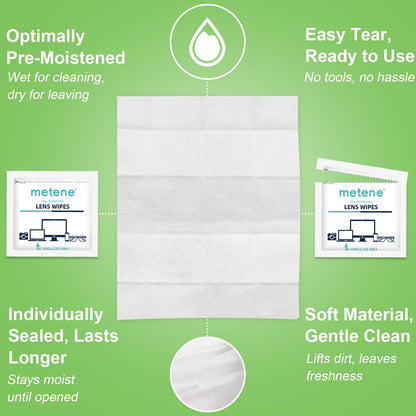 Metene Lens Wipes, 220 Pre-Moistened Individually Wrapped Glasses Wipes 🍁 All In One Marketplace Canada