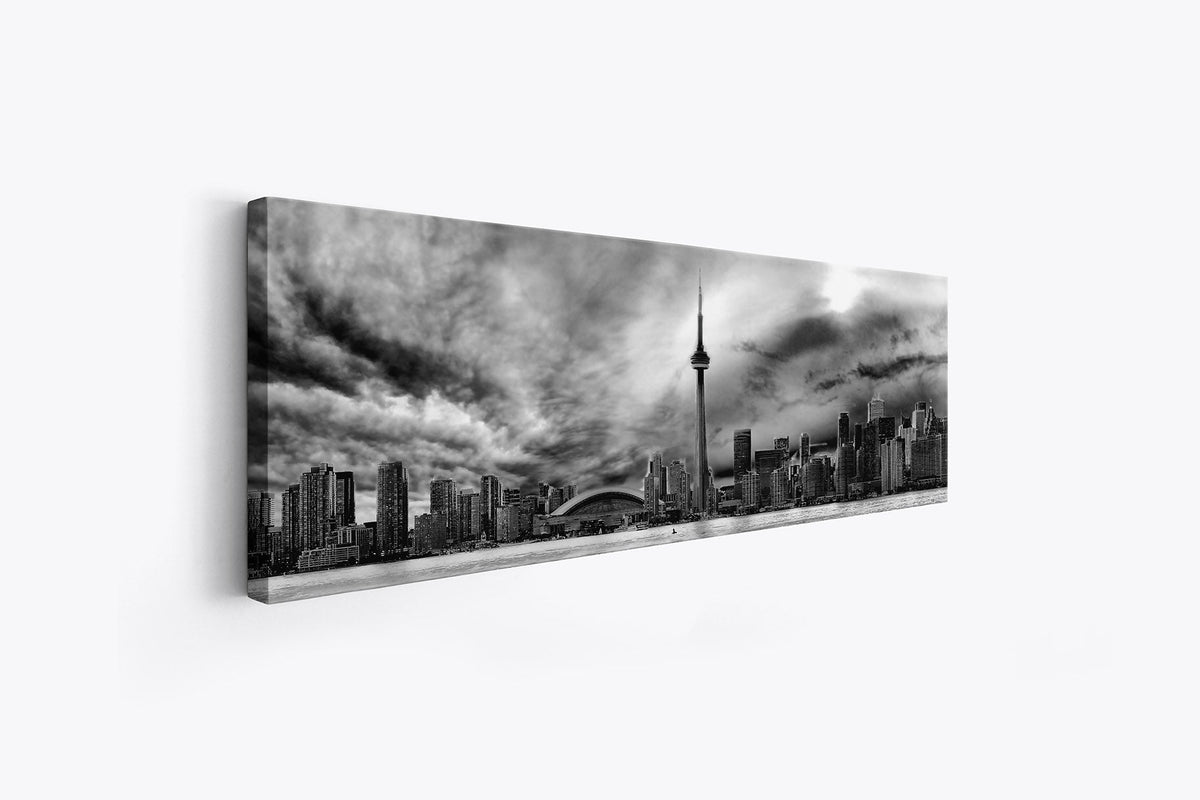 Toronto Ominous Clouds Skyline - Canvas Wall Decor