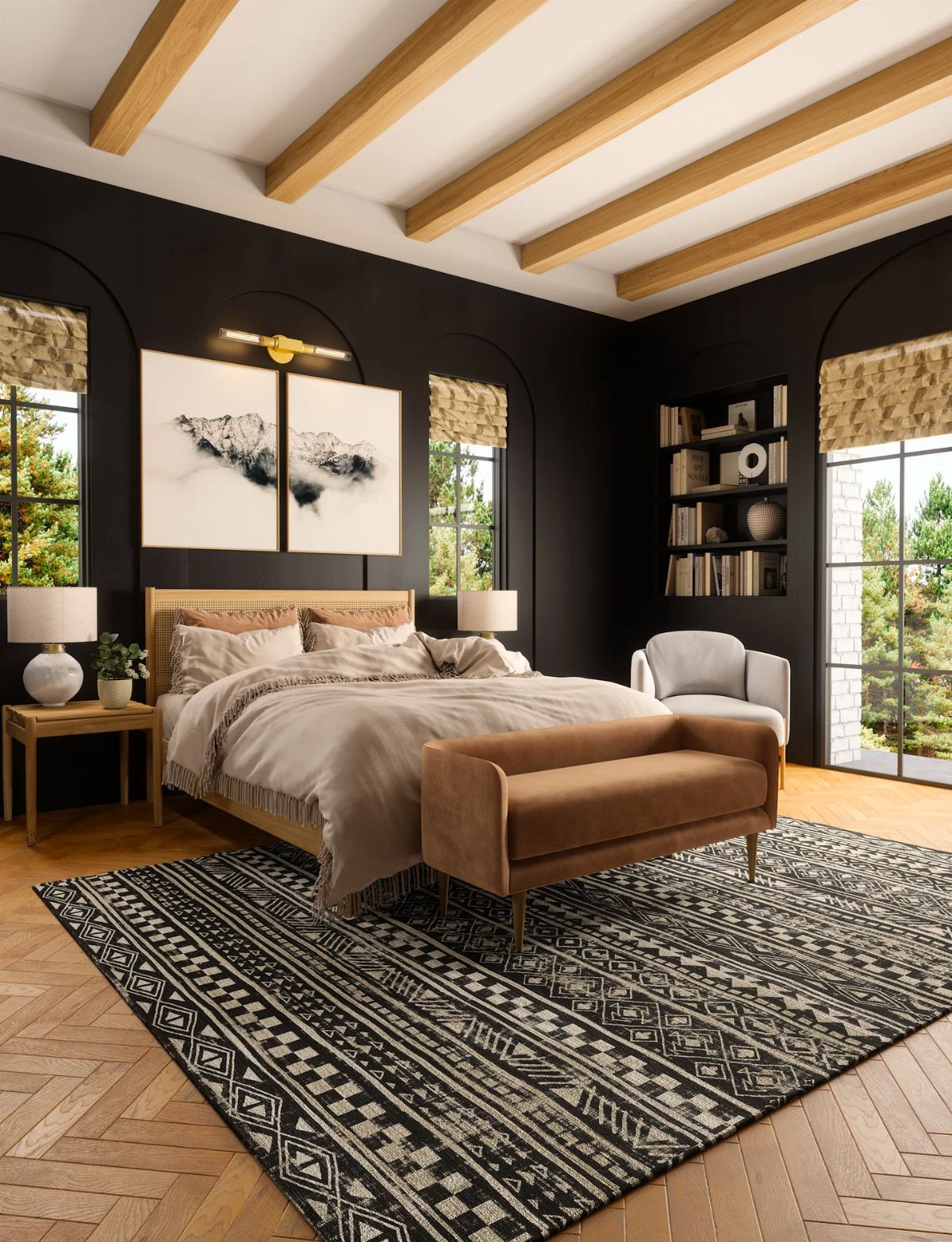 Nadine Black & White Rug