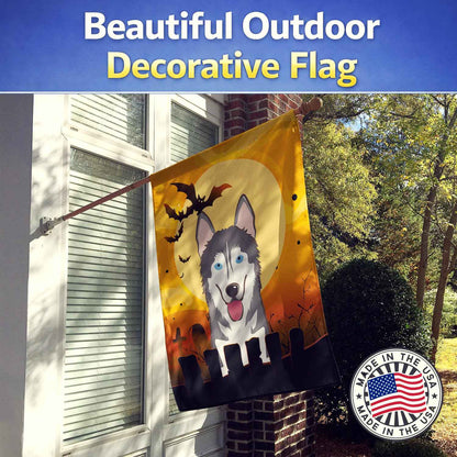 Caroline's Treasures BB1776CHF Halloween Alaskan Malamute Canvas House Size Flag, Multicolor, Large
