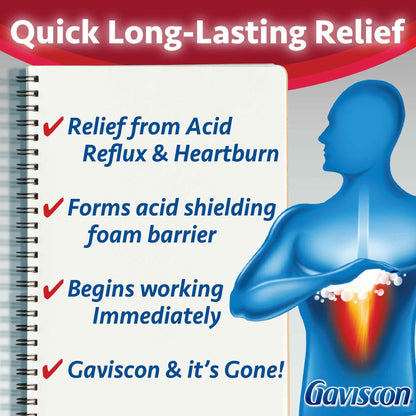 Gaviscon Extra Strength Tablets - 120 Count - Chewable Foaming Antacid Tablets for Day and Night Heartburn Relief, Acid Reflux and GERD Relief, Fruit Blend - Free of Aluminum, Lactose and Gluten 🍁 All In One Marketplace Canada