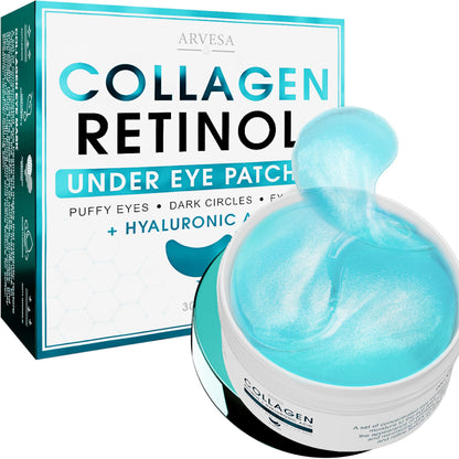 Under Eye Patches For Puffy Eyes And Dark Circles - Retinol Collagen Under Eye Masks - Reduce Wrinkles & Bags - Skin Treatment Pads - Anti Aging Moisturizer Mask For Women Gift - 60 Gel Pads 🍁 All In One Marketplace Canada