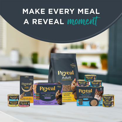 Reveal Natural Wet Cat Food in Broth, Limited Ingredient Grain Free Canned Cat Food, Protein with No Artificial Additives, Fish & Chicken Variety in Broth (12 x 2.47 oz Cans) 🍁 All In One Marketplace Canada