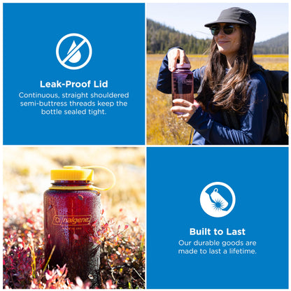 Nalgene 32 oz Wide Mouth Water Bottle BPA-Free, Durable & Leak Proof, Lightweight Bottle for Hiking & Gym, Work & Travel, Amethyst 🍁 All In One Marketplace Canada
