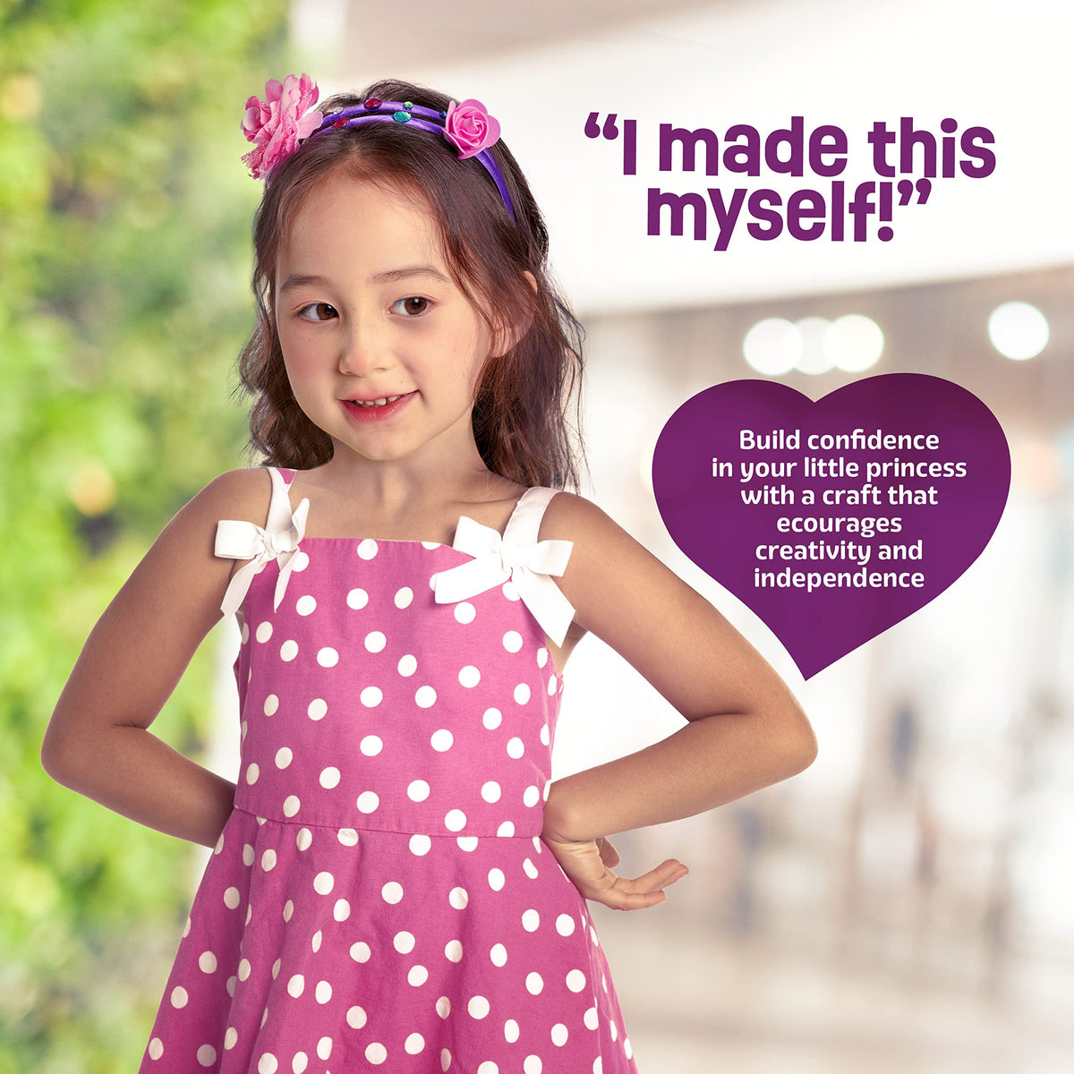 Headband Making Kit for Girls - Make Your Own Fashion Headbands for Kids - DIY Hair Accessories Set - Arts & Crafts Gift for Ages 5-12 Year Old Girl - Little Children's Art & Craft Gifts 🍁 All In One Marketplace Canada