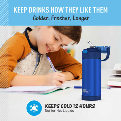 THERMOS FUNTAINER Water Bottle with Straw, 14oz, Navy 🍁 All In One Marketplace Canada