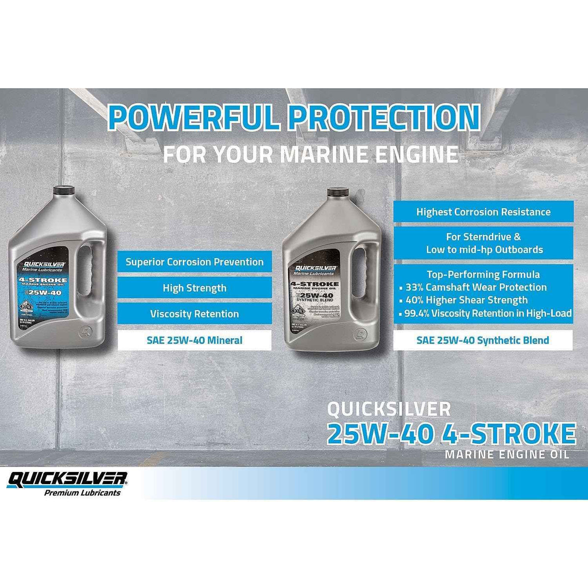 Quicksilver 25W-40 Marine Engine Oil, 1 Gallon 🍁 All In One Marketplace Canada