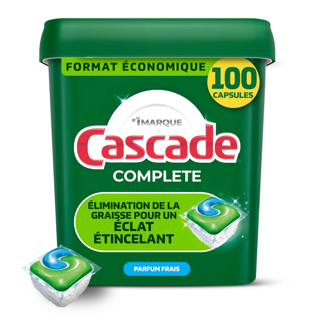 Cascade Complete Dishwasher Detergent Pods, Dish Detergent Soap, Fresh Scent, 100 Count 🍁 All In One Marketplace Canada