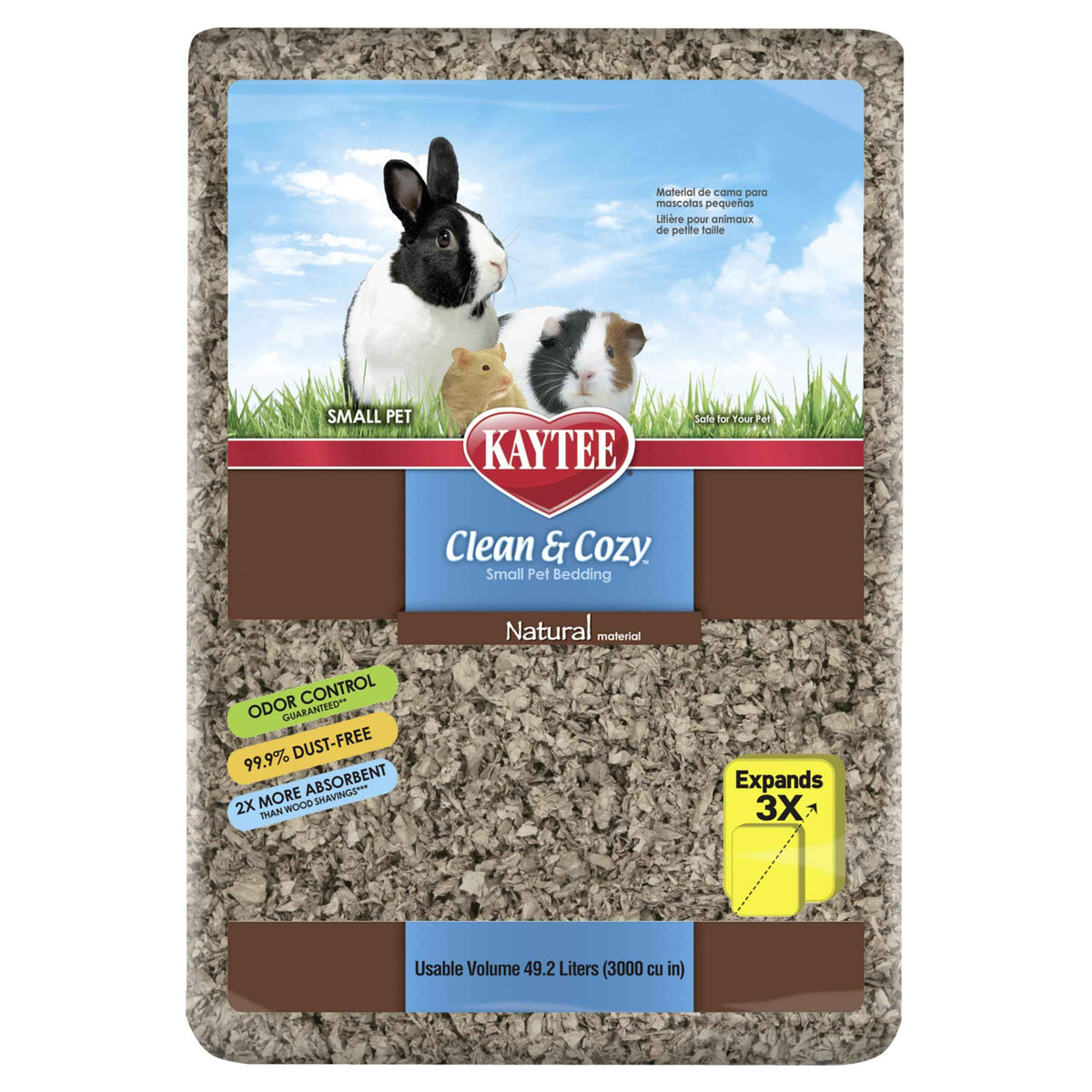 Kaytee Clean & Cozy Natural Small Animal Bedding, Expands to 49.2L 🍁 All In One Marketplace Canada