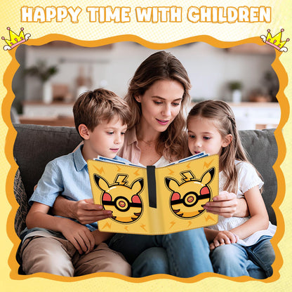 Trading Card Binder, 400 Pocket Cards Holder, 50 Double Sided Removable Pages, Portable Cards Album Holder Card Collection Xmas Gifts for Kids Stocking Stuffers, Yellow 🍁 All In One Marketplace Canada
