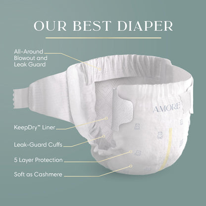 Pampers AMORE, Size 5, Our Best Diaper, 1 Pack (Count of 132) 🍁 All In One Marketplace Canada